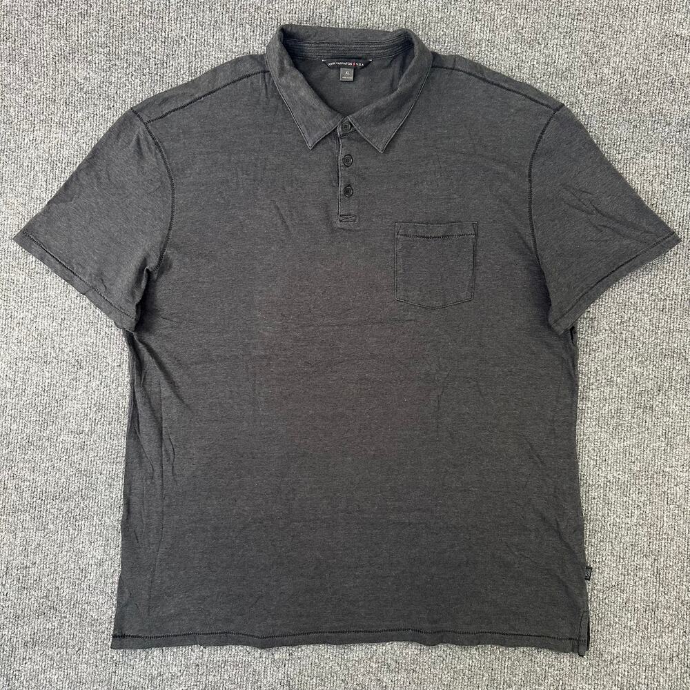John Varvatos Men's Pocket Polo Single Stitch Micro Stripe 100% Cotton Shirt XL